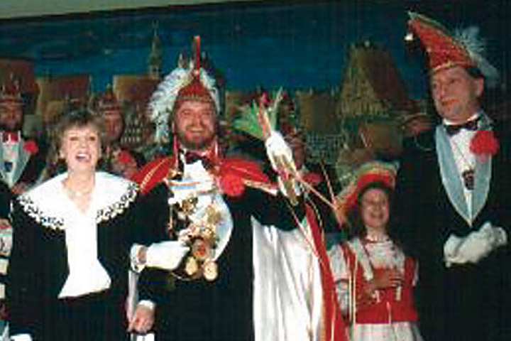 1991 Prinz Klaus I. Lehrke mit Mundschenk Reinhold Giel