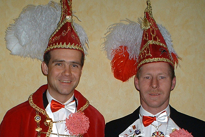 2004 Prinz Holger I. Franz mit Mundschenk Jörg Kohlmann